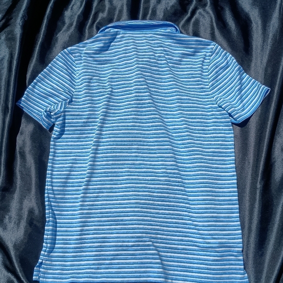 Puma Blue Polo Shirt with Classic Stripes - Picture 9 of 12